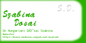 szabina dosai business card